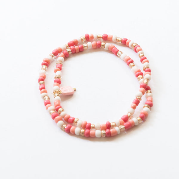 beaded popsicle charm necklace