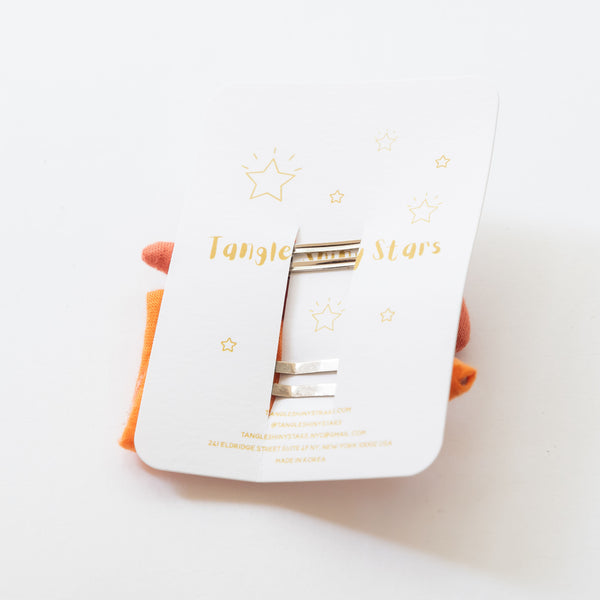 Dinosaur Fabric Hair Clips | Orange