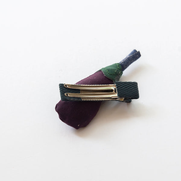 Eggplant Fabric Hair Clip