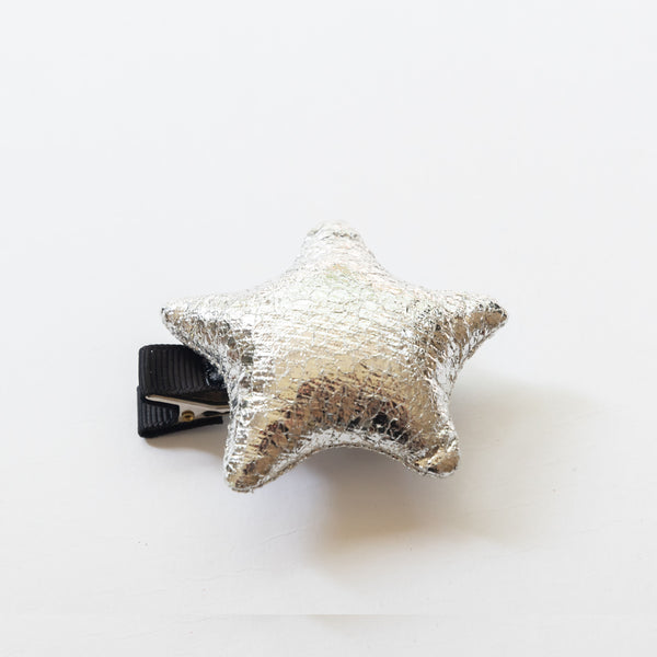 Metallic Star Hair Clip | Silver