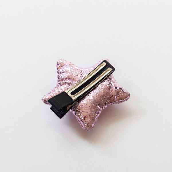 Metallic Star Hair Clip | Pink