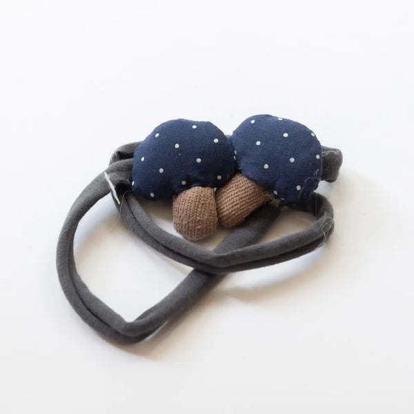 Mushroom Fabric Headband | Navy