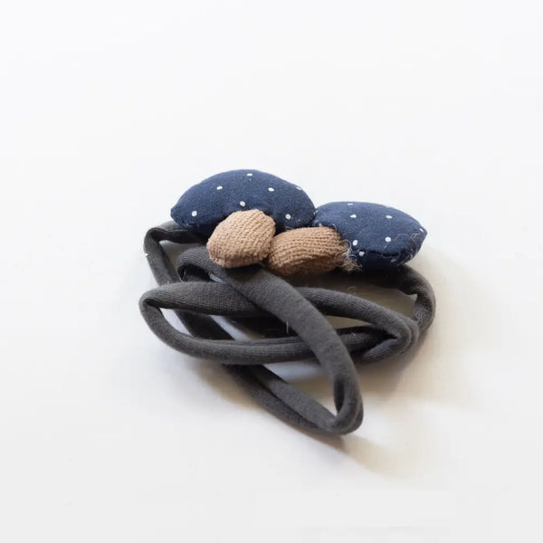 Mushroom Fabric Headband | Navy