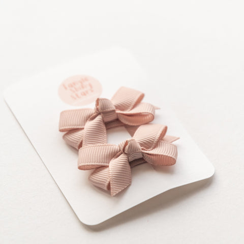 Baby Pink Little Bow Hair Barrettes